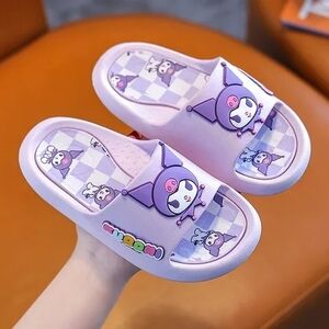 Girls Kuromi flip flops Purple